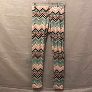 Pastel colored Aztec leggings